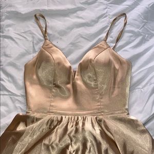 Beautiful Satin Rose Gold Dress
